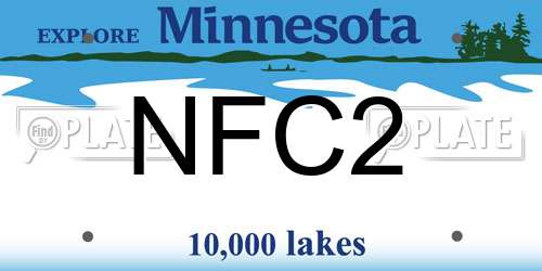 NFC2 Minnesota License Plate