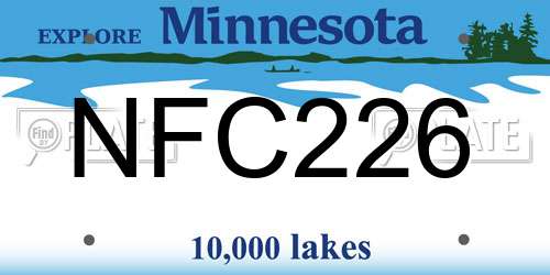 NFC226 Minnesota License Plate