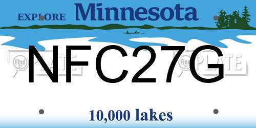 NFC27G Minnesota License Plate