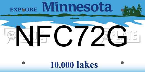 NFC72G Minnesota License Plate