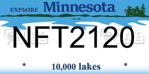 NFT2120 Minnesota License Plate