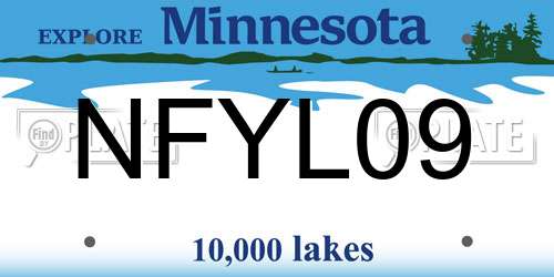 NFYL09 Minnesota License Plate