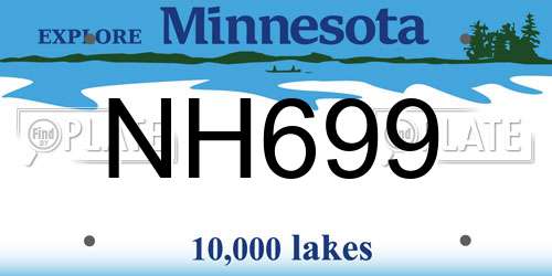 NH699 Minnesota License Plate