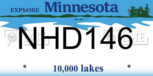 NHD146 Minnesota License Plate