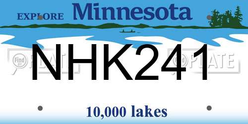 NHK241 Minnesota License Plate