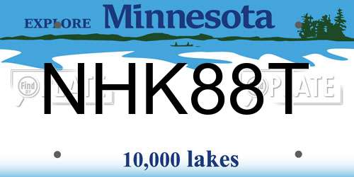 NHK88T Minnesota License Plate