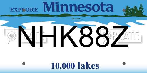 NHK88Z Minnesota License Plate