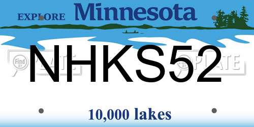 NHKS52 Minnesota License Plate