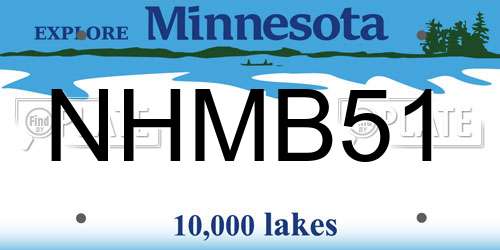 NHMB51 Minnesota License Plate