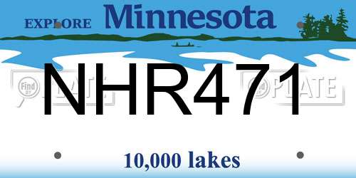 NHR471 Minnesota License Plate