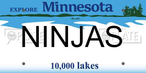 NINJAS Minnesota License Plate