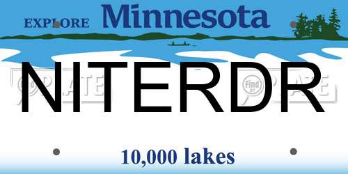 NITERDR Minnesota License Plate