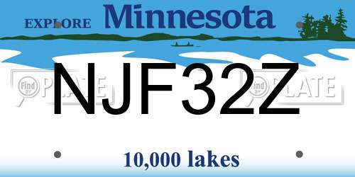 NJF32Z Minnesota License Plate
