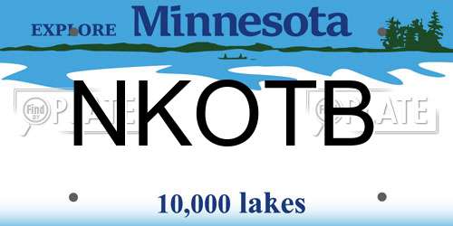NKOTB Minnesota License Plate