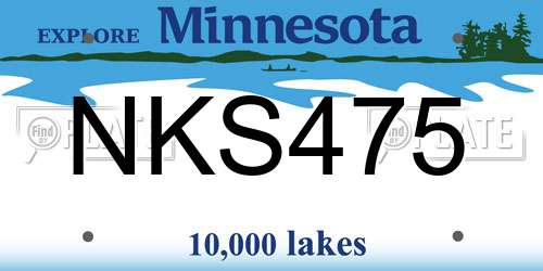 NKS475 Minnesota License Plate