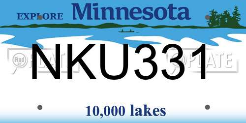 NKU331 Minnesota License Plate