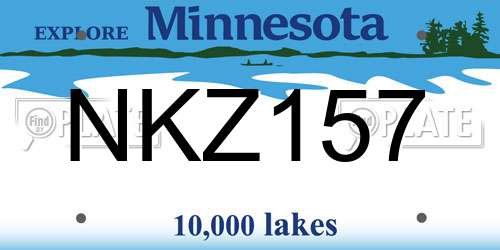 NKZ157 Minnesota License Plate