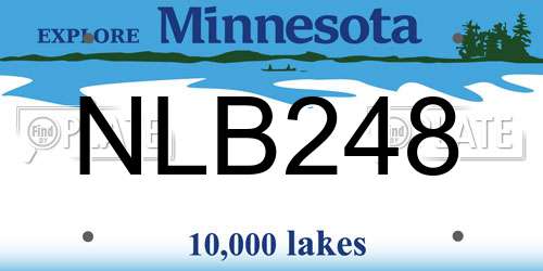 NLB248 Minnesota License Plate