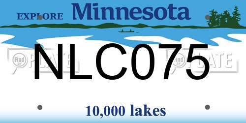 NLC075 Minnesota License Plate