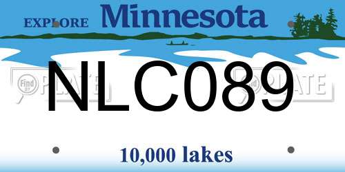 NLC089 Minnesota License Plate