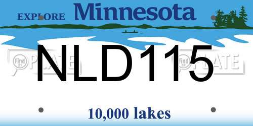 NLD115 Minnesota License Plate