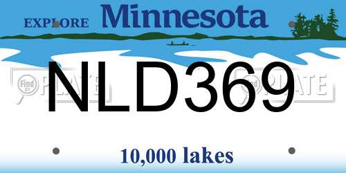 NLD369 Minnesota License Plate