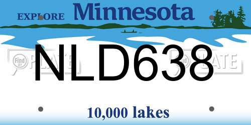 NLD638 Minnesota License Plate