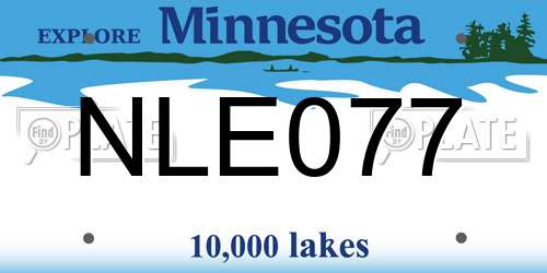 NLE077 Minnesota License Plate