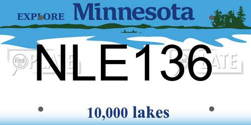 NLE136 Minnesota License Plate