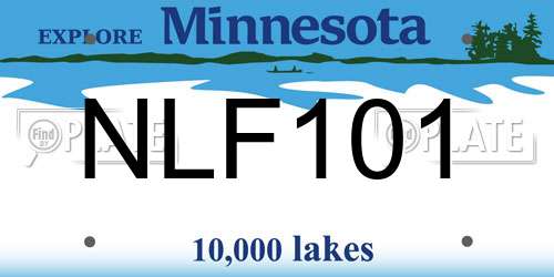 NLF101 Minnesota License Plate