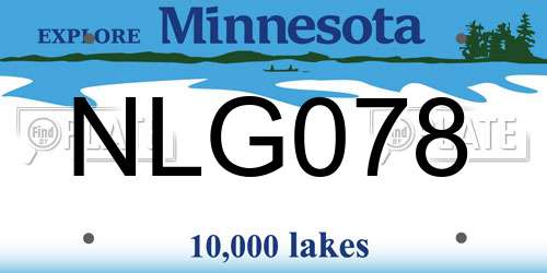 NLG078 Minnesota License Plate