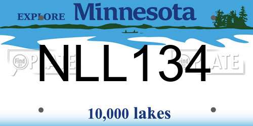 NLL134 Minnesota License Plate