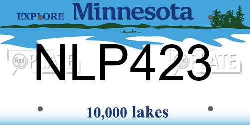 NLP423 Minnesota License Plate