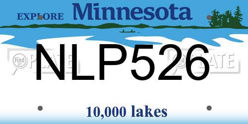 NLP526 Minnesota License Plate