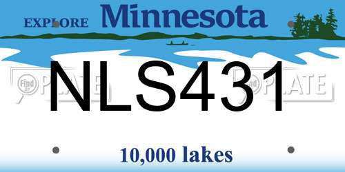NLS431 Minnesota License Plate