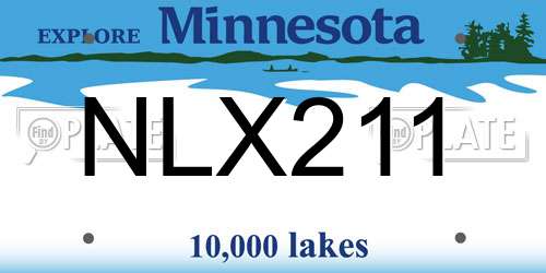 NLX211 Minnesota License Plate