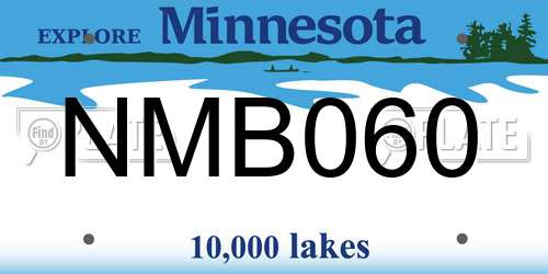 NMB060 Minnesota License Plate