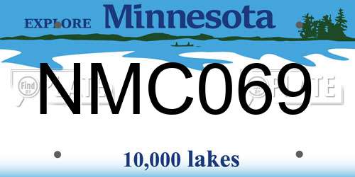 NMC069 Minnesota License Plate