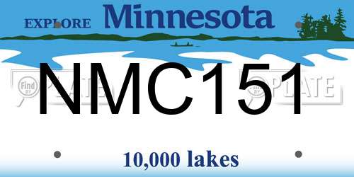 NMC151 Minnesota License Plate