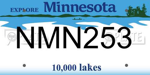 NMN253 Minnesota License Plate
