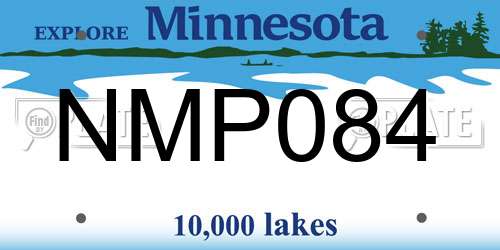 NMP084 Minnesota License Plate