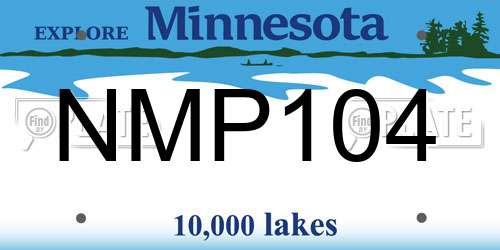 NMP104 Minnesota License Plate