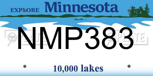NMP383 Minnesota License Plate