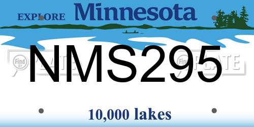 NMS295 Minnesota License Plate