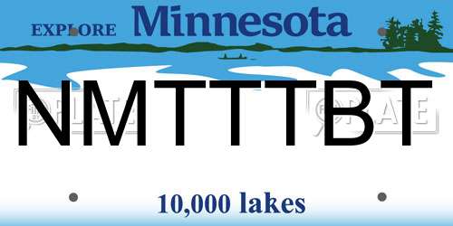 NMTTTBT Minnesota License Plate