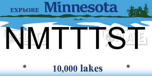 NMTTTST Minnesota License Plate