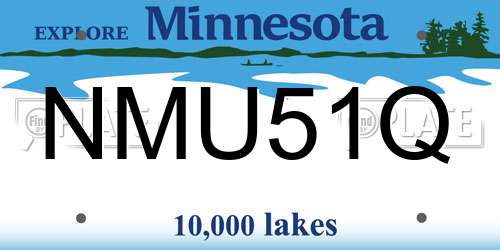 NMU51Q Minnesota License Plate