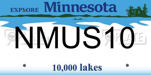 NMUS10 Minnesota License Plate