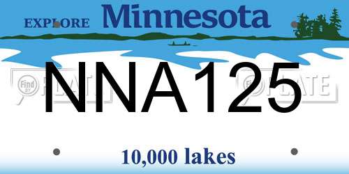 NNA125 Minnesota License Plate
