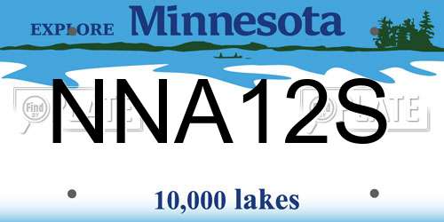 NNA12S Minnesota License Plate
